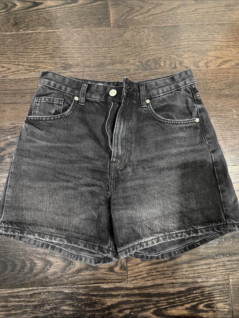 Zara Black Denim Shorts with Label